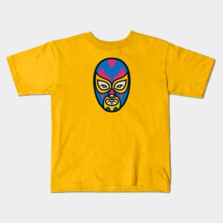 Luchador Cartoon Head Kids T-Shirt